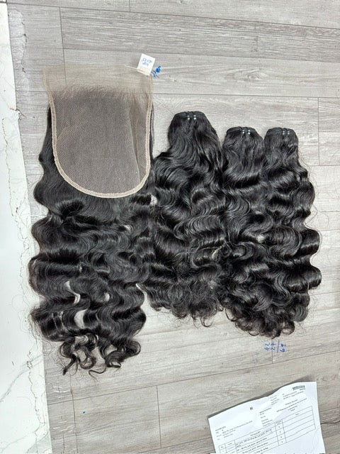 Raw Filipino Curly 4x4 closure