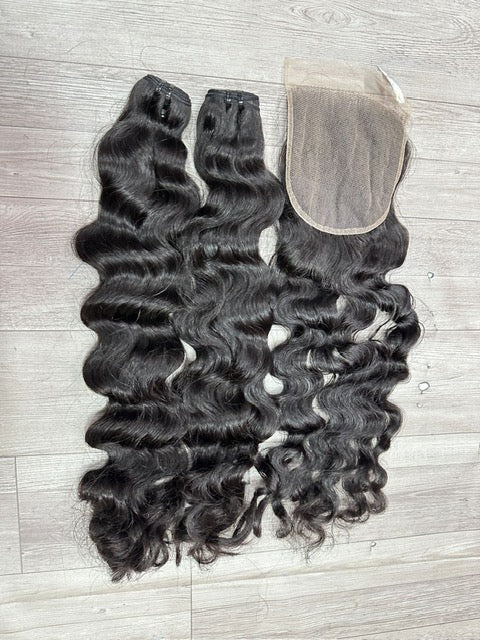 Raw Filipino Curly 4x4 closure