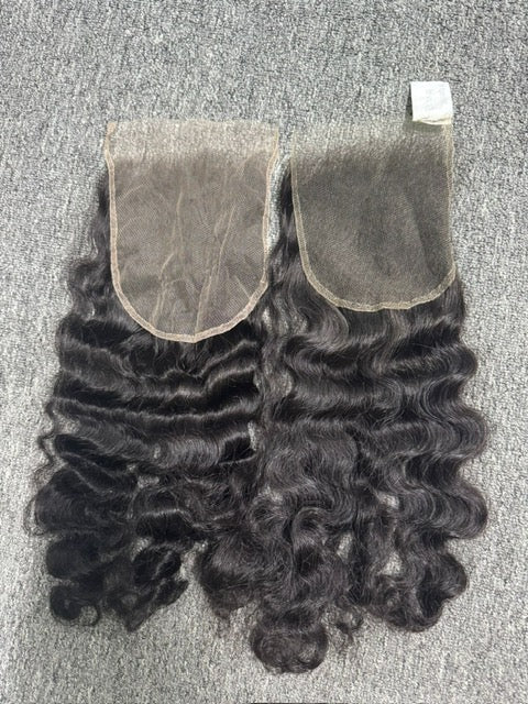 Raw Filipino Curly  6x6 closure